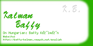 kalman baffy business card